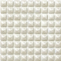 Mozaika sklo smaltová bílá 15/300x300x8